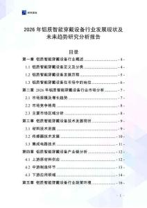 2026年鋁質智能穿戴設備行業發展現狀及未來趨勢研究分析報告