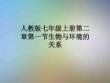 人教版七年級(jí)上冊(cè)第二章第一節(jié)生物與環(huán)境的關(guān)系