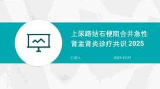 上尿路结石梗阻合并急性肾盂肾炎诊疗共识2025