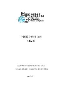 中國(guó)數(shù)字經(jīng)濟(jì)指數(shù)（2024）-北京雁棲湖應(yīng)用數(shù)學(xué)研究院