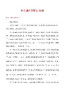 作文饅頭歷險(xiǎn)記份