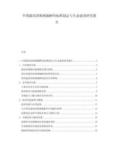 中國超高清視頻編解碼標準制定與生態(tài)建設研究報告