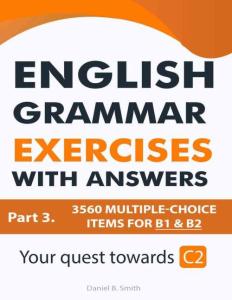 Part 3 -劍橋考試題庫 English Grammar Exercises with Answers