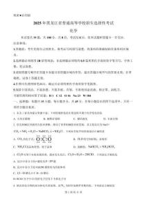 2025年高考化學(xué)試卷（黑吉遼蒙卷）（空白卷）
