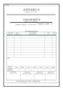2PFMEA控制程序