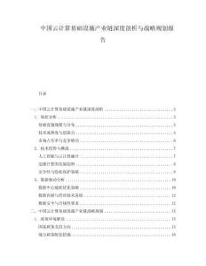 中國云計算基礎設施產業(yè)鏈深度剖析與戰(zhàn)略規(guī)劃報告