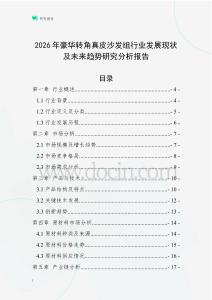 2026年豪華轉(zhuǎn)角真皮沙發(fā)組行業(yè)發(fā)展現(xiàn)狀及未來(lái)趨勢(shì)研究分析報(bào)告