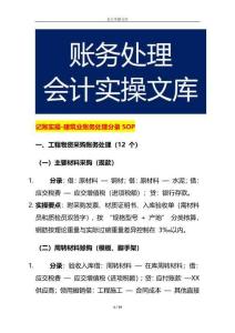 記賬實操-建筑業(yè)賬務處理分錄SOP