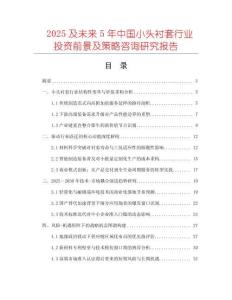 2025及未來5年中國小頭襯套行業(yè)投資前景及策略咨詢研究報(bào)告