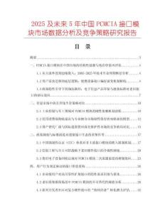 2025及未來(lái)5年中國(guó)PCMCIA接口模塊市場(chǎng)數(shù)據(jù)分析及競(jìng)爭(zhēng)策略研究報(bào)告