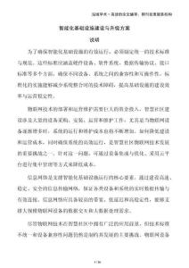 智能化基礎(chǔ)設(shè)施建設(shè)與升級方案