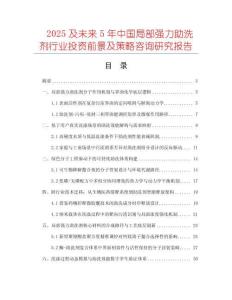 2025及未來(lái)5年中國(guó)局部強(qiáng)力助洗劑行業(yè)投資前景及策略咨詢研究報(bào)告