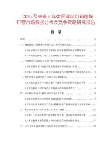 2025及未來5年中國測色燈箱替換燈管市場數(shù)據(jù)分析及競爭策略研究報告