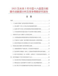 2025及未來5年中國十六畫面分割器市場數(shù)據(jù)分析及競爭策略研究報告