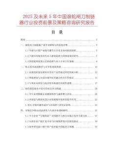 2025及未來5年中國滾輪閘刀制鏈器行業(yè)投資前景及策略咨詢研究報(bào)告