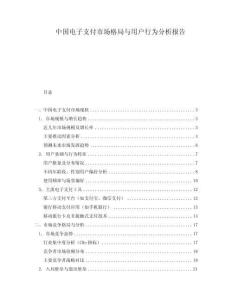 中國(guó)電子支付市場(chǎng)格局與用戶行為分析報(bào)告