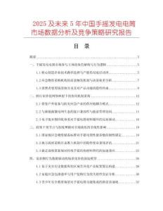 2025及未來5年中國手搖發(fā)電電筒市場數(shù)據(jù)分析及競爭策略研究報告
