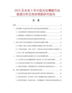 2025及未來5年中國光電薄膜市場數(shù)據(jù)分析及競爭策略研究報告