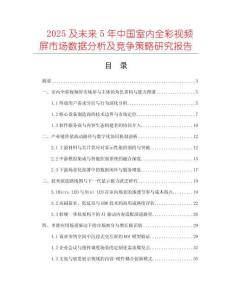 2025及未來5年中國室內全彩視頻屏市場數(shù)據(jù)分析及競爭策略研究報告
