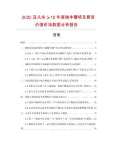 2025及未來(lái)5-10年麻辣牛鞭項(xiàng)目投資價(jià)值市場(chǎng)數(shù)據(jù)分析報(bào)告