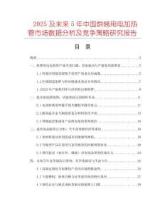 2025及未來5年中國烘烤用電加熱管市場數(shù)據(jù)分析及競爭策略研究報告
