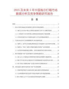 2025及未來5年中國指示燈箱市場數(shù)據(jù)分析及競爭策略研究報告