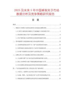 2025及未来5年中国裤架夹子市场数据分析及竞争策略研究报告