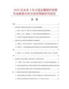 2025及未來(lái)5年中國(guó)金屬鍍鋅軟管市場(chǎng)數(shù)據(jù)分析及競(jìng)爭(zhēng)策略研究報(bào)告