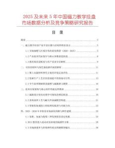 2025及未来5年中国磁力教学挂盘市场数据分析及竞争策略研究报告