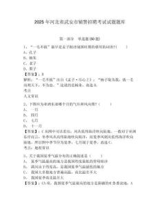 2025年河北省武安市輔警招聘考試試題題庫附答案詳解（輕巧奪冠）