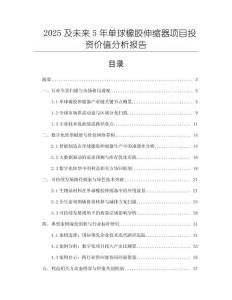 2025及未來5年單球橡膠伸縮器項目投資價值分析報告