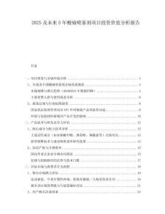 2025及未来5年酸痛喷雾剂项目投资价值分析报告