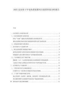 2025及未來5年電熱蒸飯箱項(xiàng)目投資價(jià)值分析報(bào)告