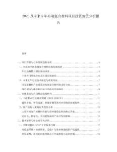 2025及未來5年布制復合材料項目投資價值分析報告
