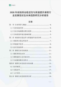 2026年球拍揮擊穩定性與揮速提升課程行業發展現狀及未來趨勢研究分析報告