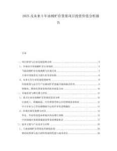 2025及未來(lái)5年油桶貯存貨架項(xiàng)目投資價(jià)值分析報(bào)告