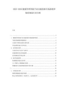 2025-2030健康管理智能手表功能創(chuàng)新市場滲透率現(xiàn)狀規(guī)劃行業(yè)分析