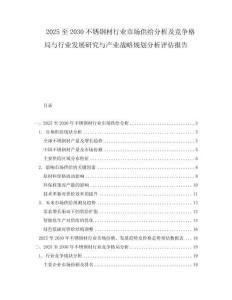 2025至2030不銹鋼材行業(yè)市場(chǎng)供給分析及競(jìng)爭(zhēng)格局與行業(yè)發(fā)展研究與產(chǎn)業(yè)戰(zhàn)略規(guī)劃分析評(píng)估報(bào)告