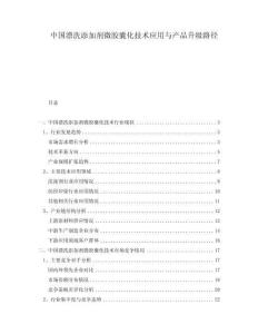 中國(guó)漂洗添加劑微膠囊化技術(shù)應(yīng)用與產(chǎn)品升級(jí)路徑
