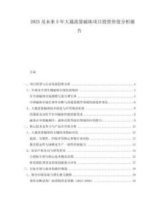 2025及未來5年大通流量磁珠項(xiàng)目投資價(jià)值分析報(bào)告
