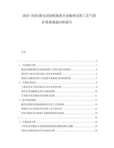 2025-2030激光切割機(jī)硬質(zhì)合金板材切割工藝氣保護(hù)效果規(guī)劃分析報(bào)告