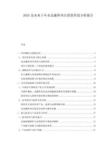 2025及未來5年水晶淼妗項目投資價值分析報告