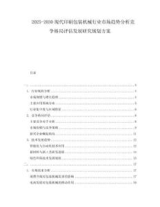 2025-2030現(xiàn)代印刷包裝機械行業(yè)市場趨勢分析競爭格局評估發(fā)展研究規(guī)劃方案