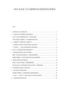 2025及未來(lái)5年豆蔻調(diào)料項(xiàng)目投資價(jià)值分析報(bào)告