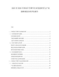 2025至2030中國(guó)治療手推車行業(yè)發(fā)展研究與產(chǎn)業(yè)戰(zhàn)略規(guī)劃分析評(píng)估報(bào)告