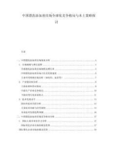 中國(guó)漂洗添加劑市場(chǎng)全球化競(jìng)爭(zhēng)格局與本土策略探討