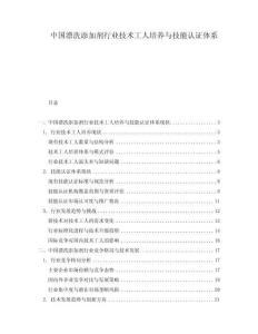 中國(guó)漂洗添加劑行業(yè)技術(shù)工人培養(yǎng)與技能認(rèn)證體系