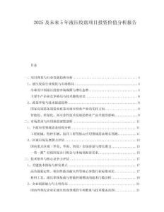 2025及未來5年液壓絞盤項目投資價值分析報告