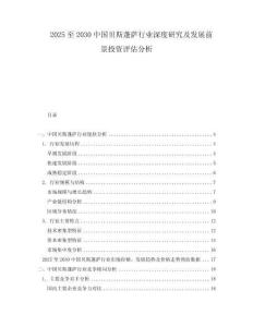 2025至2030中國(guó)貝斯蓬薩行業(yè)深度研究及發(fā)展前景投資評(píng)估分析