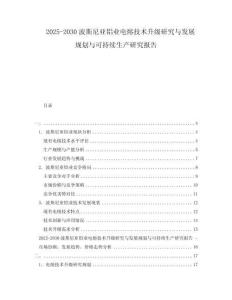 2025-2030波斯尼亞鋁業(yè)電熔技術(shù)升級(jí)研究與發(fā)展規(guī)劃與可持續(xù)生產(chǎn)研究報(bào)告
